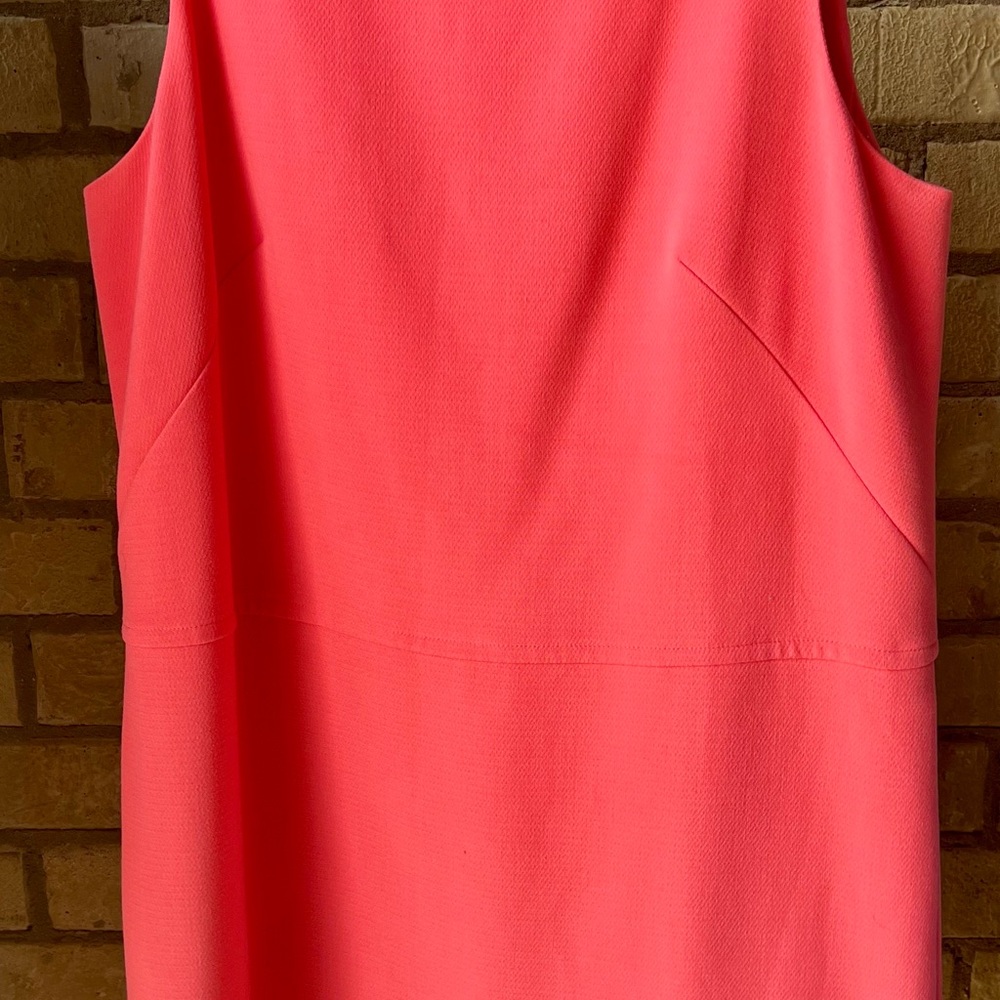 Ann Taylor Orange Sheath Mini Dress Crew Neck Sleeveless